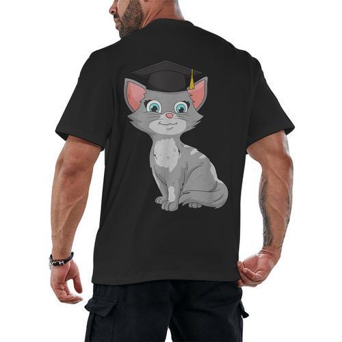 Bachelor Master Cats Graduation 2026 Graduate Men's Back Print T-Shirt - Best Gift Smart