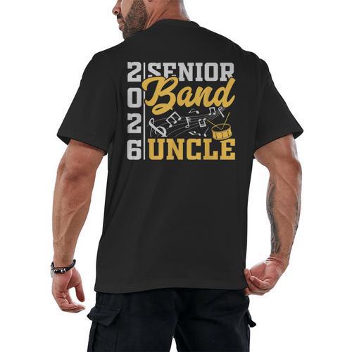 Band Senior Uncle Class Of 2026 Graduation Graduate Men's Back Print T-Shirt - Best Gift Smart