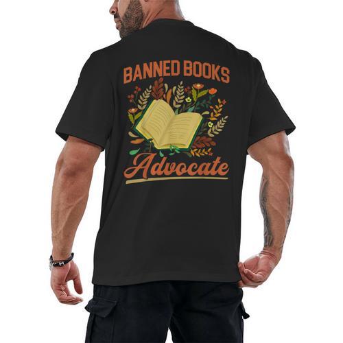 Banned Books Week Read Banned Books Reader Men's Back Print T-Shirt - Bookorys