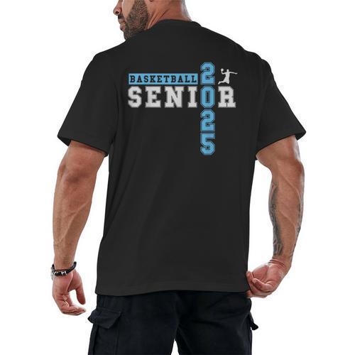 Basketball Senior Night Basketball Senior 2025 Graduation 40 Men's Back Print T-Shirt - Best Gift Smart