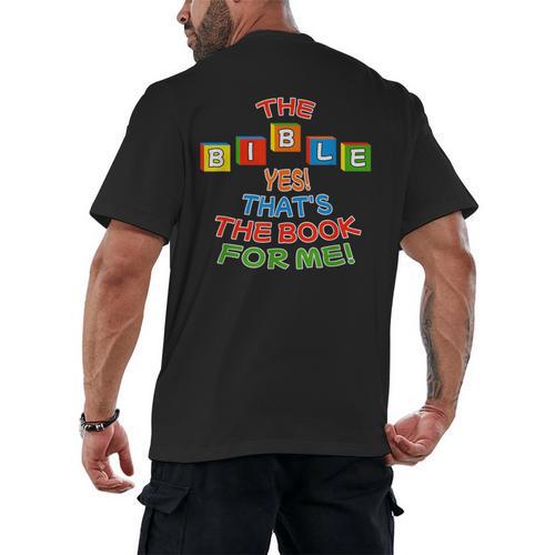 The BIBLE Yes That's The Book For Me Men's Back Print T-Shirt - Bookorys