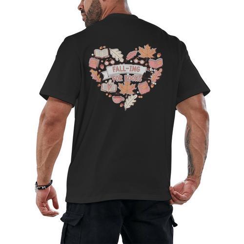 Big Book And Fall Heart Men's Back Print T-Shirt - Bookorys DE