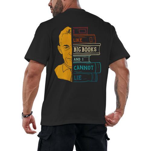 I Like Big Books And I Cannot Lie Apparel Men's Back Print T-Shirt - Bookorys