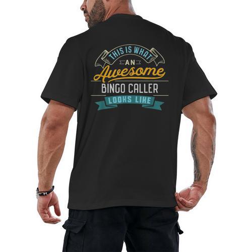 Bingo Caller Shirt Awesome Job Occupation Graduation Men's Back Print T-Shirt - Best Gift Smart