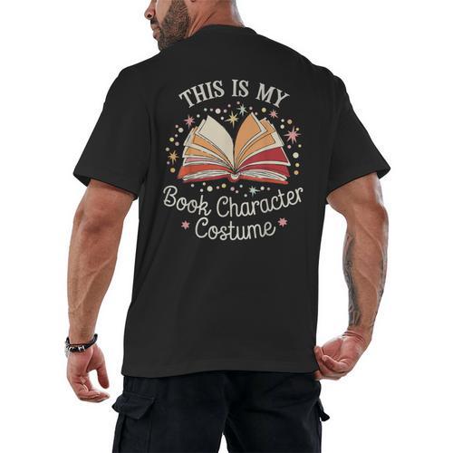 This Is My Book Character Costume Men's Back Print T-Shirt - Bookorys DE