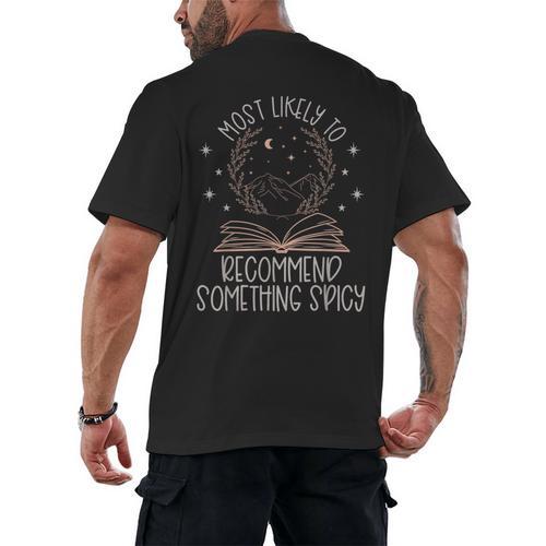 Book Club Shirts For Women Most Likely To Spicy Books Men's Back Print T-Shirt - Bookorys DE
