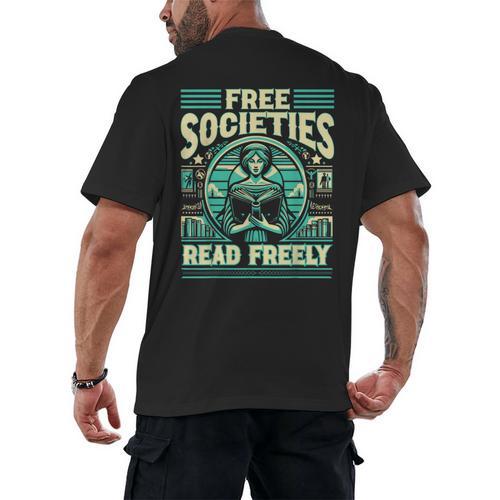 Book Lover Banned Books Reading Banned Books Men's Back Print T-Shirt - Bookorys