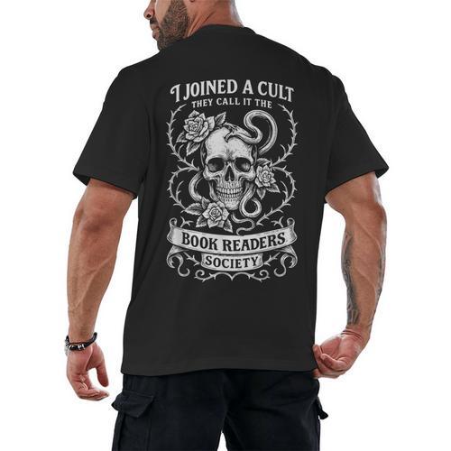 Book Readers Society Dark Romance Fantasy Bookworm Men's Back Print T-Shirt - Bookorys