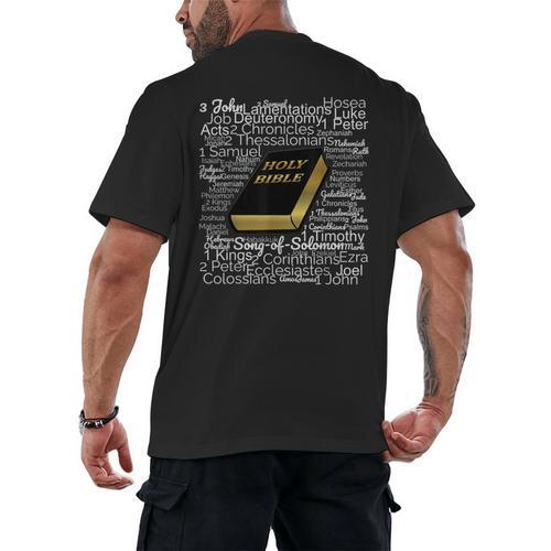 Books Of The Bible Men's Back Print T-Shirt - Bookorys CA