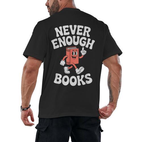 Books Or Book Reading Retro Men's Back Print T-Shirt - Bookorys DE