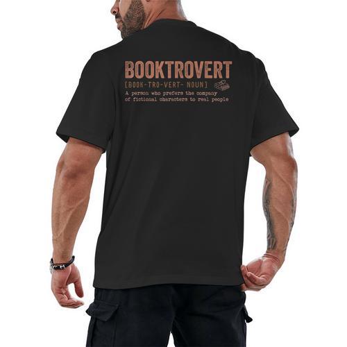 Booktrovert Definition Men's Back Print T-Shirt - Bookorys AU