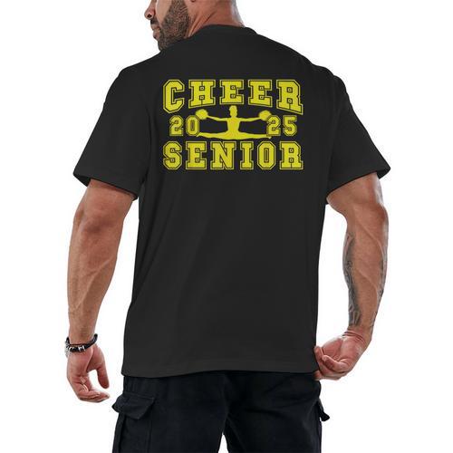 Cheerleading Senior Night Cheer Senior 2025 Graduation 10 Men's Back Print T-Shirt - Best Gift Smart