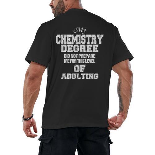 Chemistry Degree Graduation Quote Men's Back Print T-Shirt - Best Gift Smart