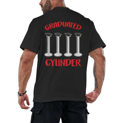 Chemistry Science Joke Graduated Cylinder Graduation T-Shirt Men's Back Print T-Shirt - Best Gift Smart