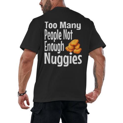 Chicken Nugget Saying Introvert Nuggie Foodie Food Men's Back Print T-Shirt - Raresse