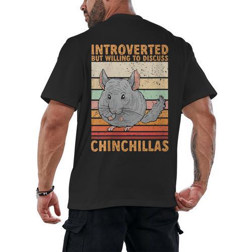 Chinchilla Owner Introvert Chinchilla Men's Back Print T-Shirt - Raresse