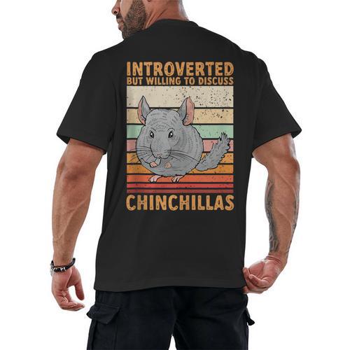 Chinchilla Owner Introvert Chinchilla Men's Back Print T-Shirt - Raresse