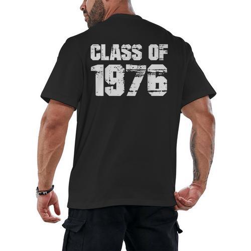 Class Of 1976 High School College Graduation Reunion T-Shirt Men's Back Print T-Shirt - Best Gift Smart