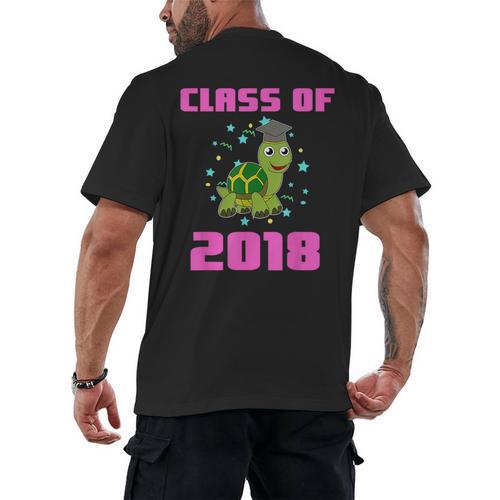 Class Of 2018 Turtle Shirt Graduation Kids Men's Back Print T-Shirt - Best Gift Smart