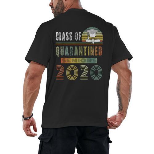 Class Of 2020 Quarantined Seniors Graduation Gift Men's Back Print T-Shirt - Best Gift Smart