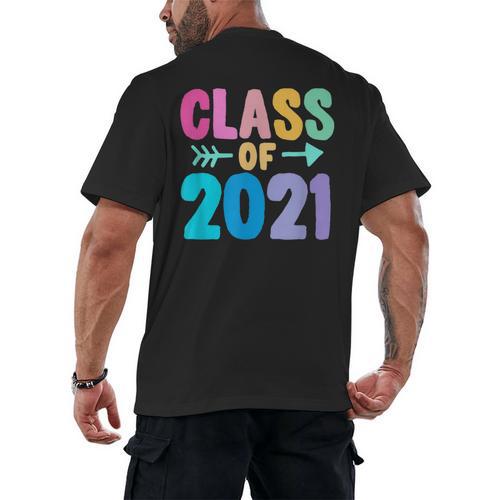 Class Of 2021 Graduation Grow With Me Men's Back Print T-Shirt - Best Gift Smart