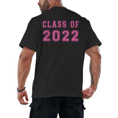 Class Of 2022 High School Graduation Date Graduate T Shirt Men's Back Print T-Shirt - Best Gift Smart