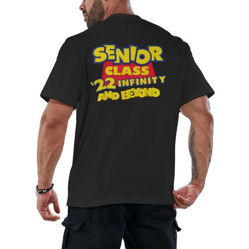 Class Of 2022 Senior 2000s Animated Movie Style Graduation Men's Back Print T-Shirt - Best Gift Smart