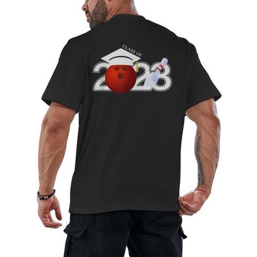 Class Of 2023 Graduation For Him Her Bowling Men's Back Print T-Shirt - Best Gift Smart