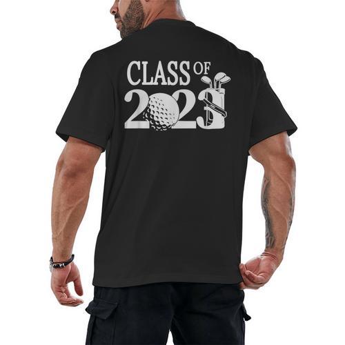 Class Of 2023 Graduation Senior Golfer Golf Player Men's Back Print T-Shirt - Best Gift Smart