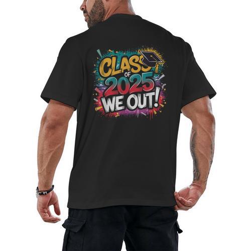 Class Of 2025 We Out Graffiti Graduation 2025 Men's Back Print T-Shirt - Best Gift Smart