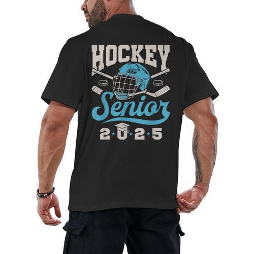 Class Of 2025 Hockey Senior Graduation Graduate Grad Men's Back Print T-Shirt - Best Gift Smart