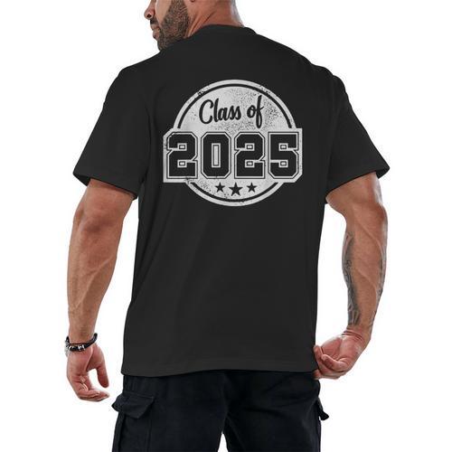 Class Of 2025 Senior School Graduation College Men's Back Print T-Shirt - Best Gift Smart
