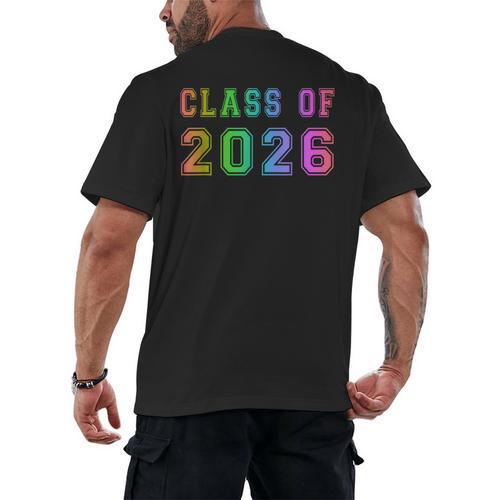 Class Of 2026 High School Graduation Date Graduate T Shirt Men's Back Print T-Shirt - Best Gift Smart