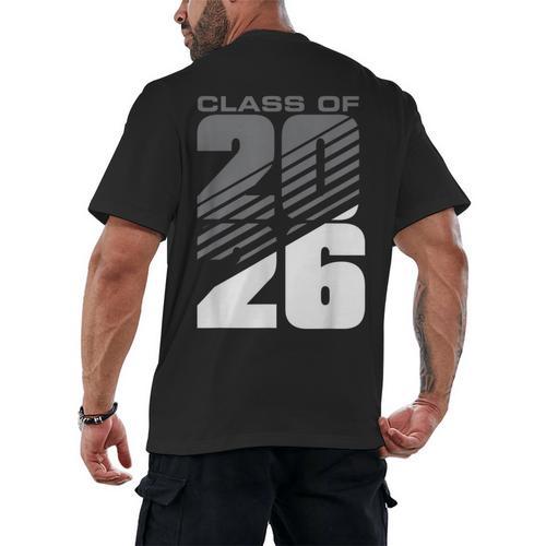 Class Of 2026 High School Senior Graduation Grey Sport Style Men's Back Print T-Shirt - Best Gift Smart