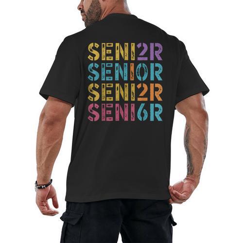 Class Of 2026 Senior Graduation Colorful Vintage Men's Back Print T-Shirt - Best Gift Smart