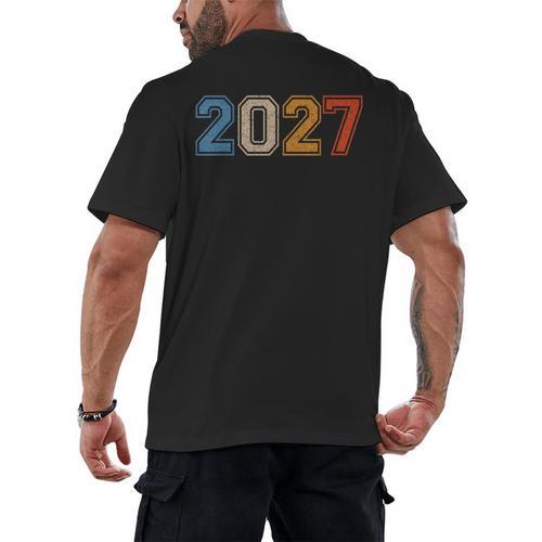 Class Of 2027 Graduate Shirts For Men Women Graduation Retro Men's Back Print T-Shirt - Best Gift Smart