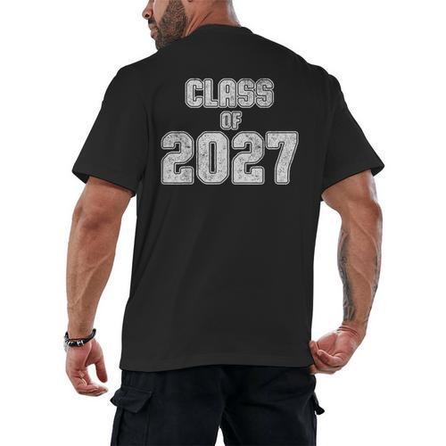Class Of 2027 Shirt Senior Graduation 2027 Men's Back Print T-Shirt - Best Gift Smart