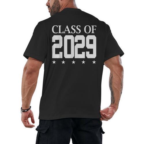 Class Of 2029 School Graduation Graduate s Men's Back Print T-Shirt - Best Gift Smart