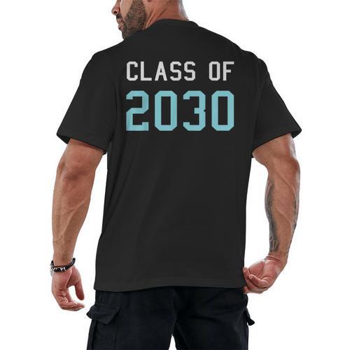 Class Of 2030 Graduation T-Shirt Men's Back Print T-Shirt - Best Gift Smart