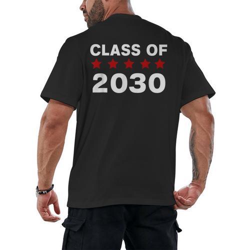 Class Of 2030 Shirt New Kindergarten Student Graduation Men's Back Print T-Shirt - Best Gift Smart