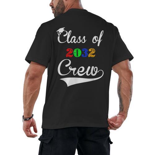 Class Of 2032 Kindergarten Back To School Graduation Men's Back Print T-Shirt - Best Gift Smart