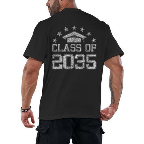 Class Of 2035 Grow With Me Graduation Back To School Men's Back Print T-Shirt - Best Gift Smart