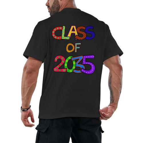 Class Of 2035 Grow With Me Kindergarten Graduation Men's Back Print T-Shirt - Best Gift Smart