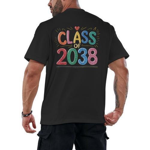 Class Of 2038 Pre K Graduate Preschool Graduation Men's Back Print T-Shirt - Best Gift Smart