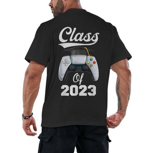 Class Of Gamer 2023 Shirt Graduation Game Boy Graduate Men's Back Print T-Shirt - Best Gift Smart
