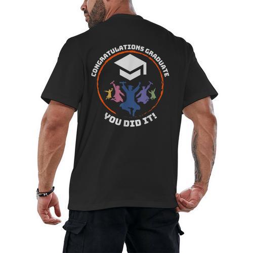 Congratulations Graduate You Did It Class Of 2024 Graduation Men's Back Print T-Shirt - Best Gift Smart