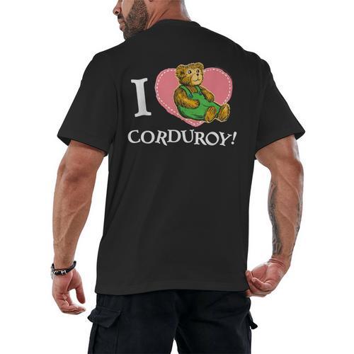 Corduroy I Heart Corduroy Teddy Bear Retro Children's Book Men's Back Print T-Shirt - Bookorys