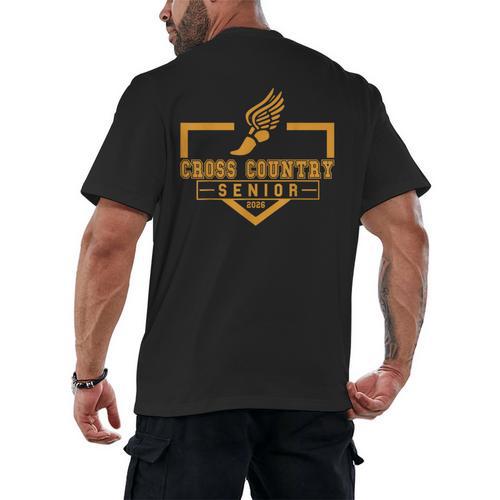 Cross Country Senior Night XC Senior 2026 Graduation 19 Men's Back Print T-Shirt - Best Gift Smart