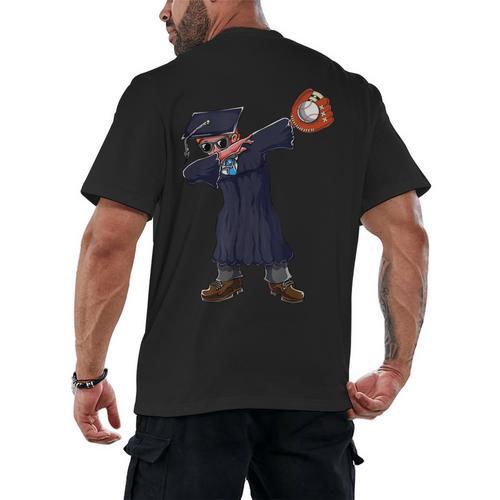 Cute Dabbing Kid Elementary School Graduation Baseball Men's Back Print T-Shirt - Best Gift Smart