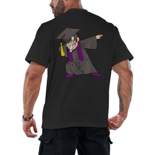 Dabbing Graduate For Graduation Men Dab Cute T Shirt Men's Back Print T-Shirt - Best Gift Smart